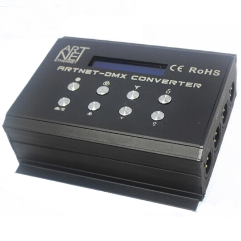 DC12V DMX400 Artnet DMX Converter 4 Standard DMX512 Data Output Ports SD Card Controller, DMX512 Decoder LED Controller